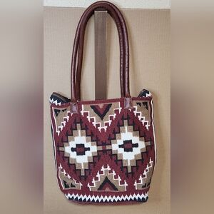 Pine Creek Aztec Canvas Tote Bag Missing The Tags
